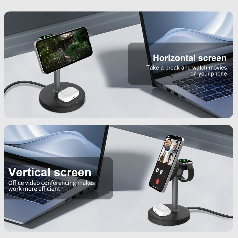 MagStand Flex 3‑in‑1  Phone Charger