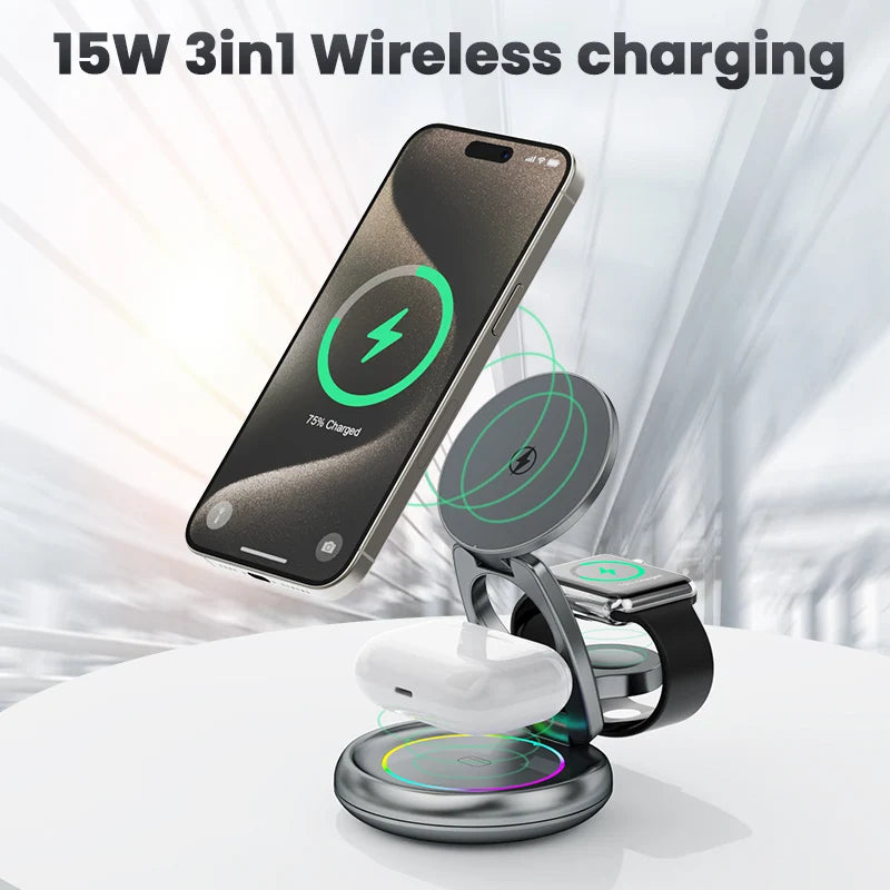 VoltEase 3-in-1 Magnetic Travel Charger