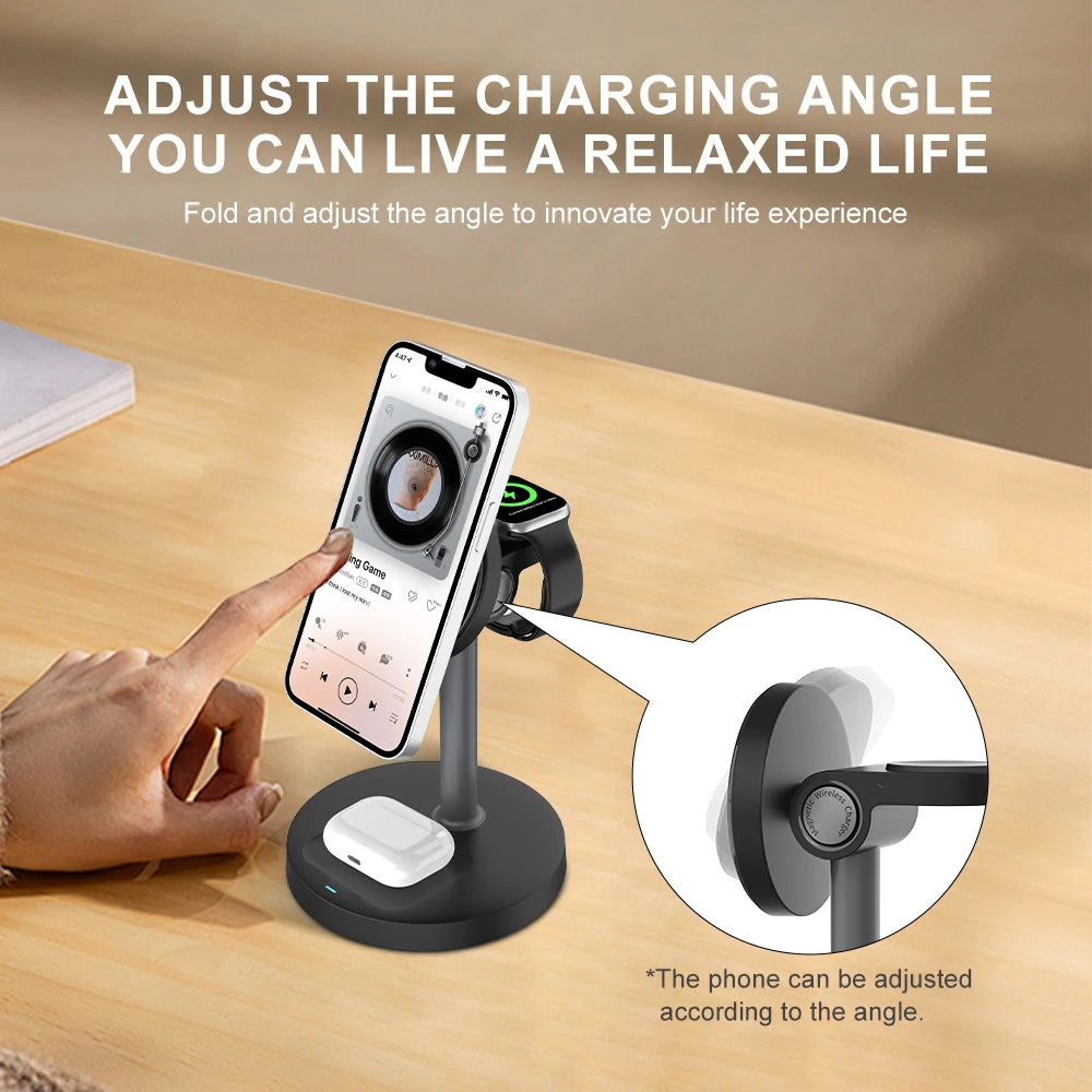 MagStand Flex 3‑in‑1  Phone Charger