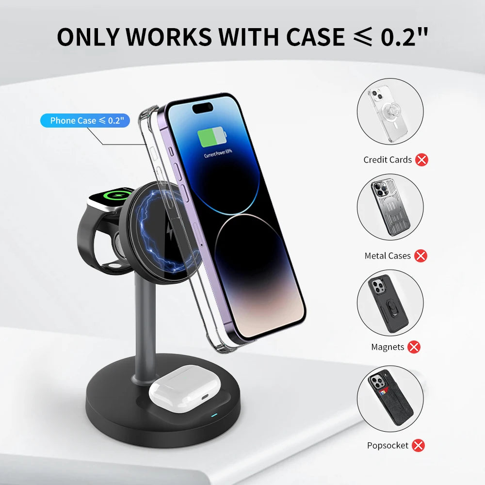 MagStand Flex 3‑in‑1  Phone Charger