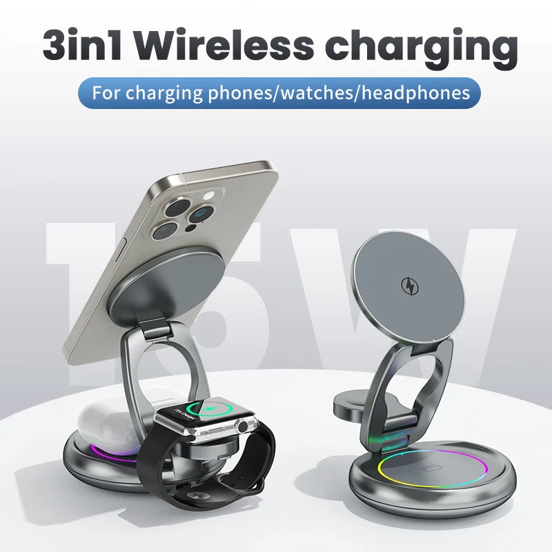 VoltEase 3-in-1 Magnetic Travel Charger
