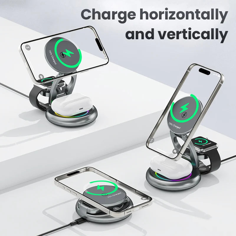 VoltEase 3-in-1 Magnetic Travel Charger