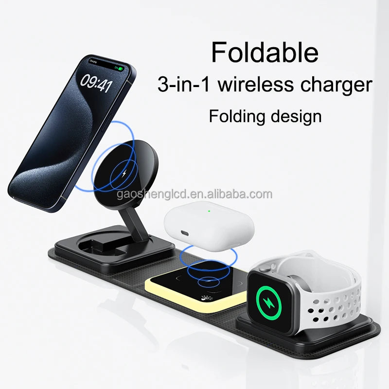 FlexCharge Pro 3-in-1 Magnetic Charging Station