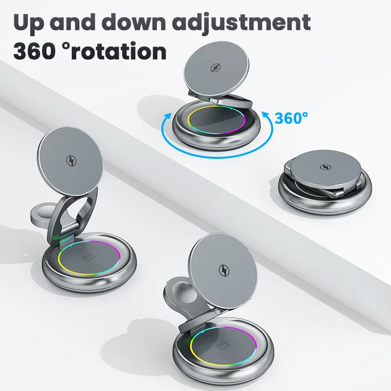 VoltEase 3-in-1 Magnetic Travel Charger