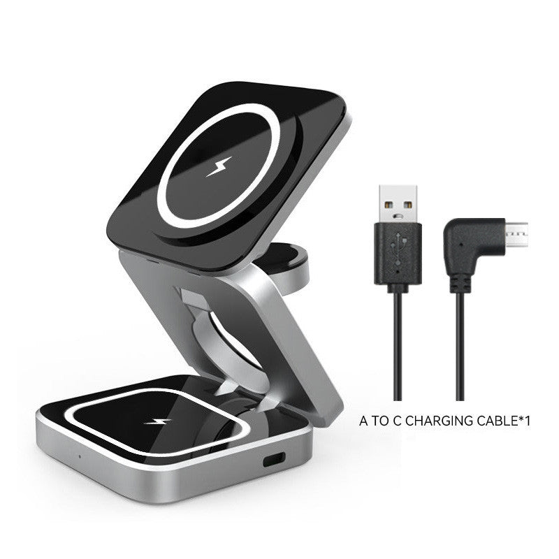 Foldable Magnetic Wireless Charger for iPhone, Watch, AirPods - GoodDeals