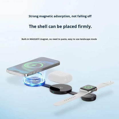 MagEdge Trio – Foldable Magnetic Wireless Charger (15W)