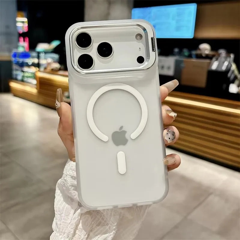 MagClear Pro – Magnetic Glass Kickstand Case