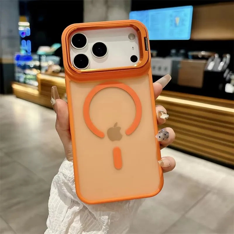 MagClear Pro – Magnetic Glass Kickstand Case