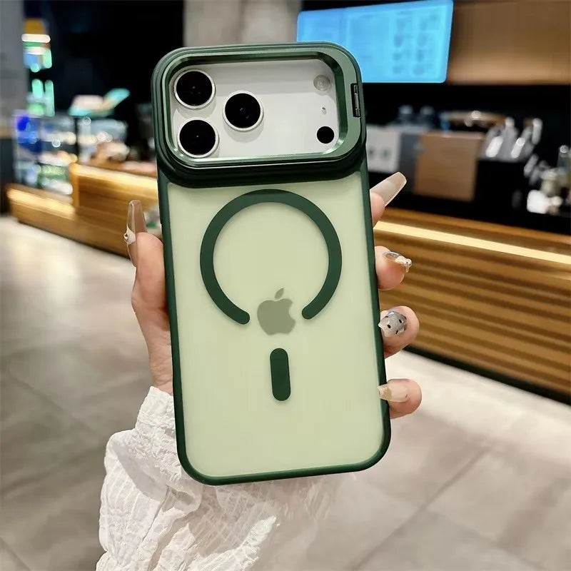 MagClear Pro – Magnetic Glass Kickstand Case