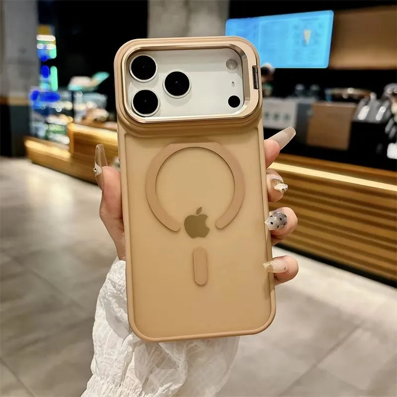 MagClear Pro – Magnetic Glass Kickstand Case