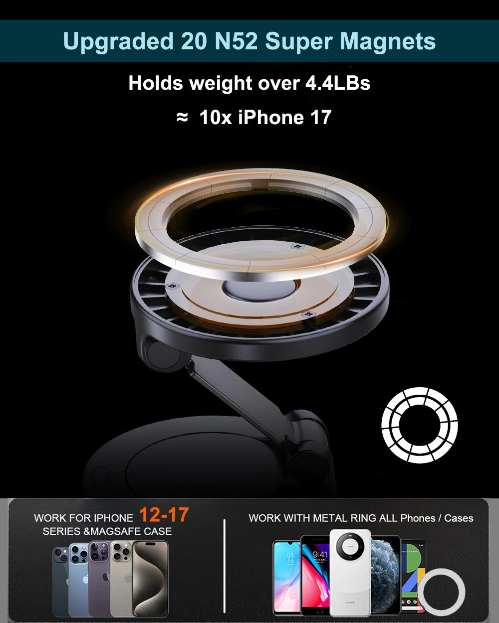 MagLock AirMount Nano Gel Magnetic Car Mount