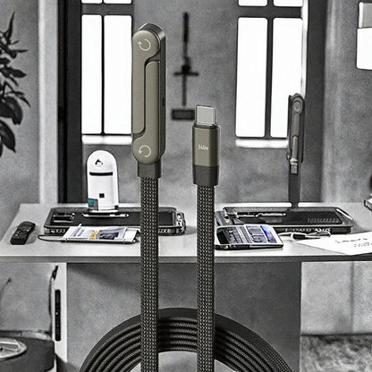 VoltFlex 240W Rotating Fast‑Charge Cable with Stand