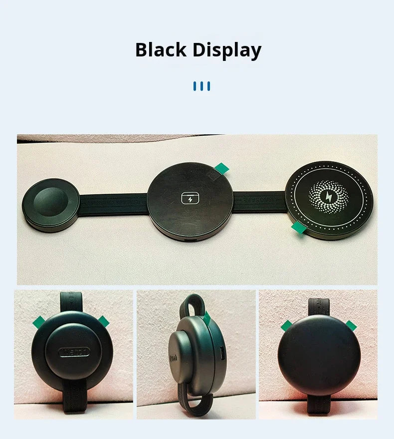 MagEdge Trio – Foldable Magnetic Wireless Charger (15W)
