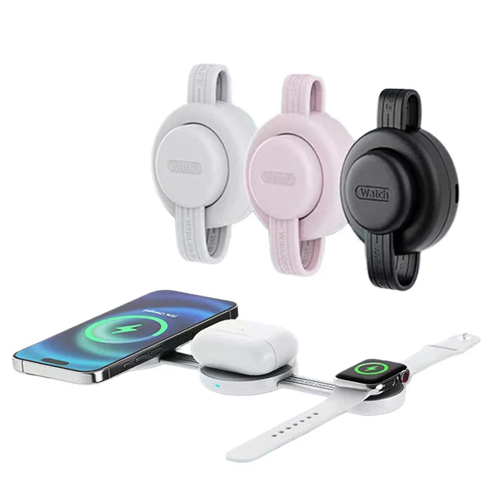 MagEdge Trio – Foldable Magnetic Wireless Charger (15W)