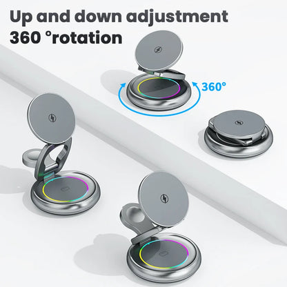 VoltEase 3-in-1 Magnetic Travel Charger