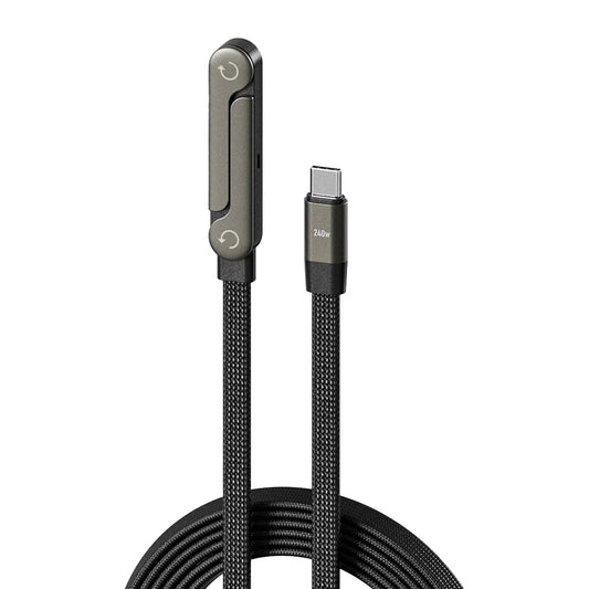 VoltFlex 240W Rotating Fast‑Charge Cable with Stand