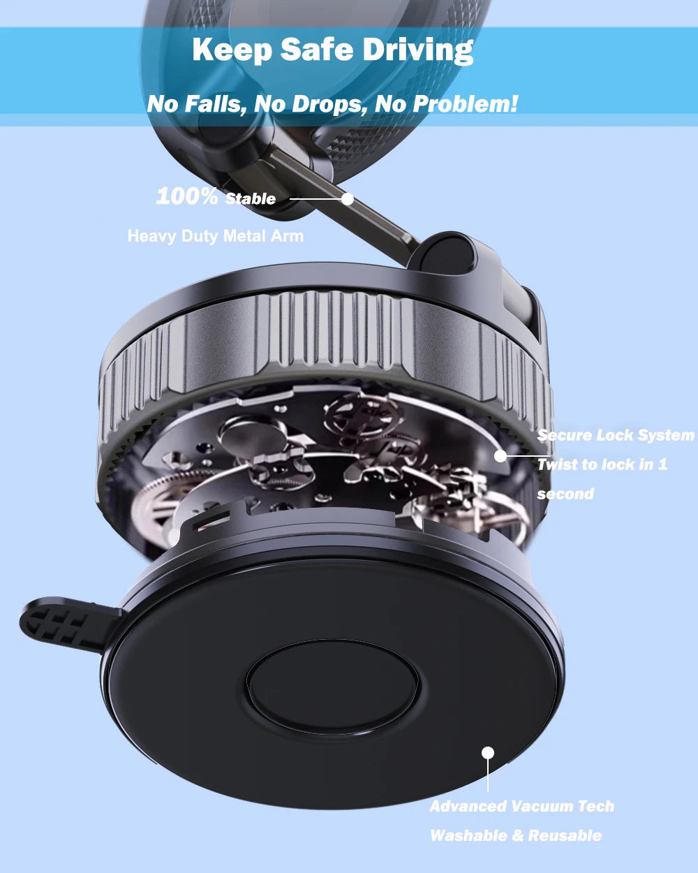 MagLock AirMount Nano Gel Magnetic Car Mount