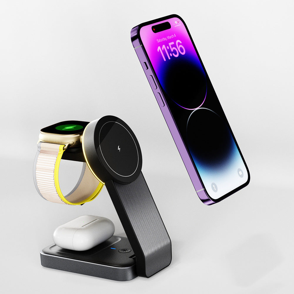 Foldable Portable Three-in-one Wireless Charger - GoodDeals
