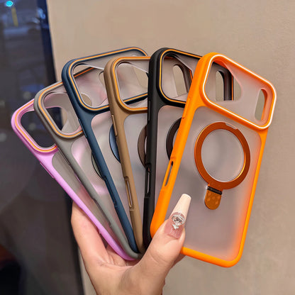 ClearGuard Frost - Frosted Magnetic Ring Stand Case – iPhone 17 Pro Max