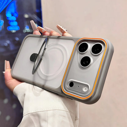 ClearGuard Frost - Frosted Magnetic Ring Stand Case – iPhone 17 Pro Max