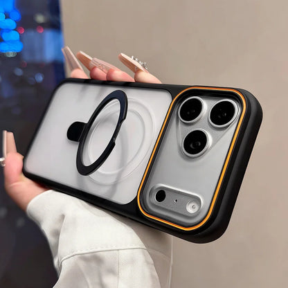 ClearGuard Frost - Frosted Magnetic Ring Stand Case – iPhone 17 Pro Max