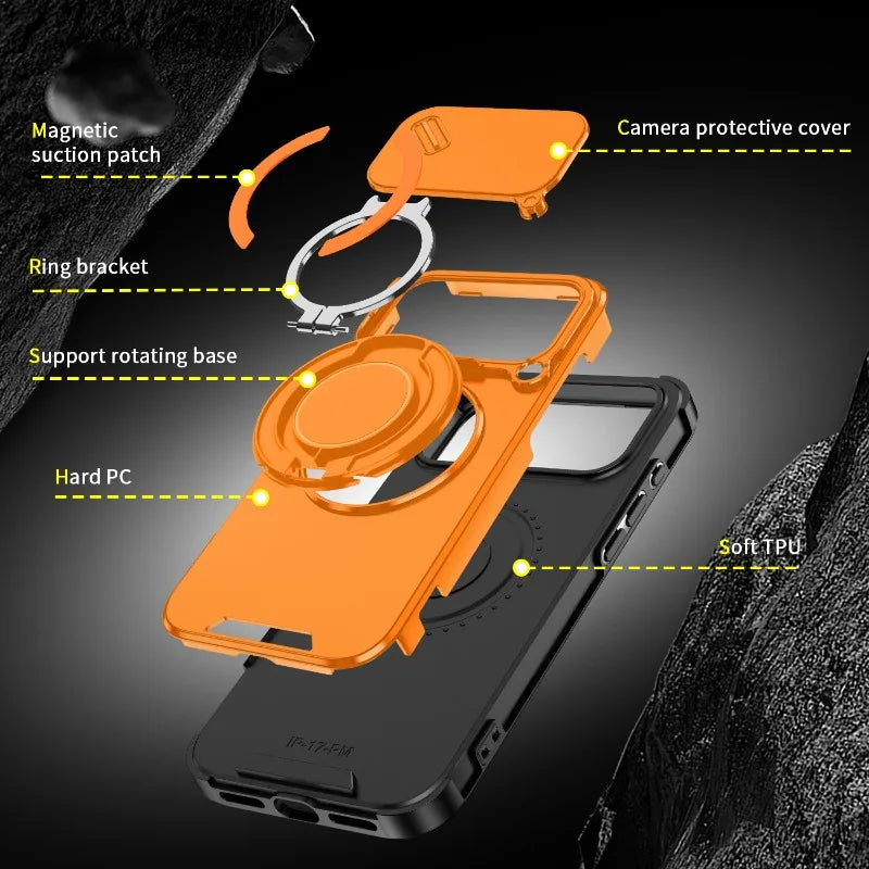 ArmorMax Pro – Magnetic Rugged Case w/ Slide Lens Shield