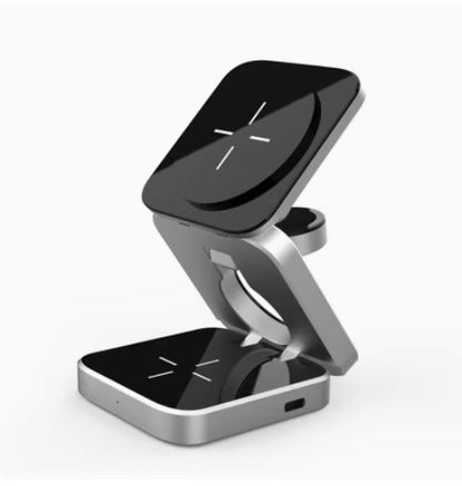 Foldable Magnetic Wireless Charger for iPhone, Watch, AirPods - GoodDeals